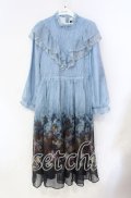 axes femme NOSTALGIE / ミスティローズ柄ワンピース F 公式展開色：紺 O-25-08-23-102-AX-OP-OW-OS
