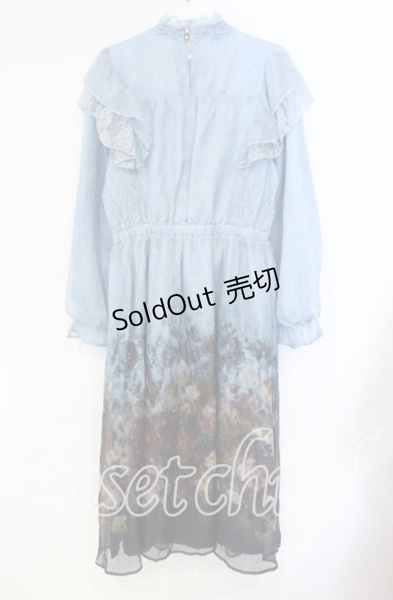 画像4: axes femme NOSTALGIE / ミスティローズ柄ワンピース F 公式展開色：紺 O-25-08-23-102-AX-OP-OW-ZH (4)