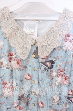 画像2: axes femme / 音楽と薔薇柄ドレス風ワンピース F グリーン O-25-08-23-108-AX-OP-OW-OS