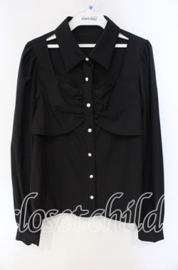 画像1: Jamieエーエヌケー / デコルテあきブラウス  クロ O-25-08-23-109-LO-BL-OW-OS