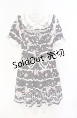 LIZ LISA / Creamy Berry柄ワンピース 3 クロ O-25-08-23-110-LO-OP-OW-OS