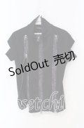 Qutie Frash / ZIPデザインショートスリーブトップス  ブラック×パープル O-25-08-23-022-QU-TO-OW-OS