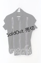 Qutie Frash / ZIPデザインショートスリーブトップス  ブラック×パープル O-25-08-23-022-QU-TO-OW-OS
