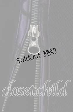 画像2: Qutie Frash / ZIPデザインショートスリーブトップス  ブラック×パープル O-25-08-23-022-QU-TO-OW-OS