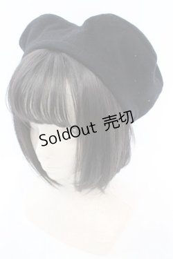 画像1: HEIHEI / ハート型ベレー帽  クロ O-25-08-25-038-PU-AC-OW-OS