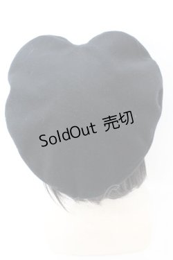 画像2: HEIHEI / ハート型ベレー帽  クロ O-25-08-25-038-PU-AC-OW-OS
