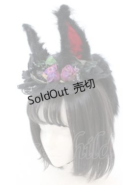 画像1: GOTHIC HOLIC / 耳しっぽミニハット  ブラック O-25-08-25-039-PU-AC-YM-ZT433