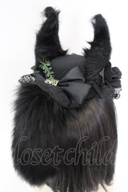 画像3: GOTHIC HOLIC / 耳しっぽミニハット  ブラック O-25-08-25-039-PU-AC-YM-OS