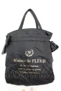 Maison de FLEUR / ダブルリボントートバッグ  クロ O-25-08-25-003-LO-BG-IG-OS
