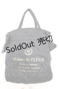 Maison de FLEUR / ダブルリボントートバッグ  クロ O-25-08-25-003-LO-BG-IG-ZT-K026