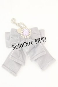 Maison de FLEUR / ベルベットリボンビジューチャーム  ラベンダー O-25-08-25-004-LO-ZA-IG-OS