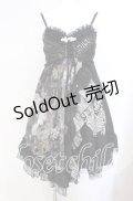 Qutie Frash / 和柄ベビードールワンピース  ブラック O-25-08-25-1001-QU-OP-IG-OS