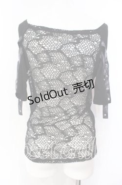 画像3: Qutie Frash / 2連ベルトTシャツ  ブラック×パープル O-25-08-25-1003-QU-TO-IG-OS