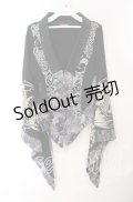 Qutie Frash / サイドレースアップショートカーデ  ブラック×ホワイト O-25-08-25-1037-QU-JA-IG-OS