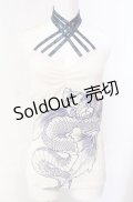 Qutie Frash / クロスキャミ  ホワイト×ブルー O-25-08-25-1004-QU-TO-IG-OS