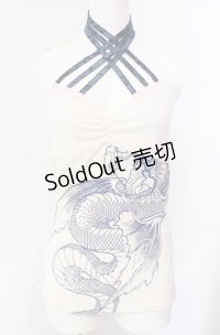 Qutie Frash / クロスキャミ  ホワイト×ブルー O-25-08-25-1004-QU-TO-IG-OS