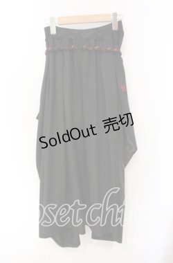 画像3: Qutie Frash / チャイナボタンロングスカート  ブラック×レッド O-25-08-25-1041-QU-SK-IG-OS