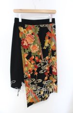 画像2: Qutie Frash / ちりめんラップスカート  ブラック×オレンジ O-25-08-25-1043-QU-SK-IG-ZT033 (2)