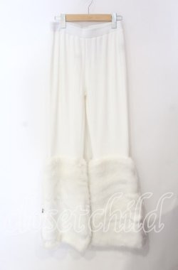 画像1: Qutie Frash / アメＱ×KIST札幌限定 ファーパンツ  ホワイト O-25-08-25-1045-QU-PA-IG-OS