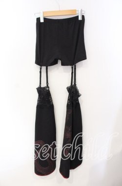 画像3: Qutie Frash / インナーレッグ付きパンツ  ブラック×レッド O-25-08-25-1046-QU-PA-IG-OS