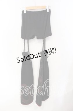 画像3: Qutie Frash / インナーレッグ付きパンツ  ブラック×レッド O-25-08-25-1046-QU-PA-IG-OS
