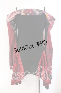 画像3: Qutie Frash / オフショル着物袖カットソー  レッド×ブラック O-25-08-25-1005-QU-TO-IG-OS