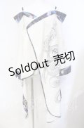 Qutie Frash / オフショルアシメチュニック  ホワイト×ブルー O-25-08-25-1006-QU-OP-IG-OS