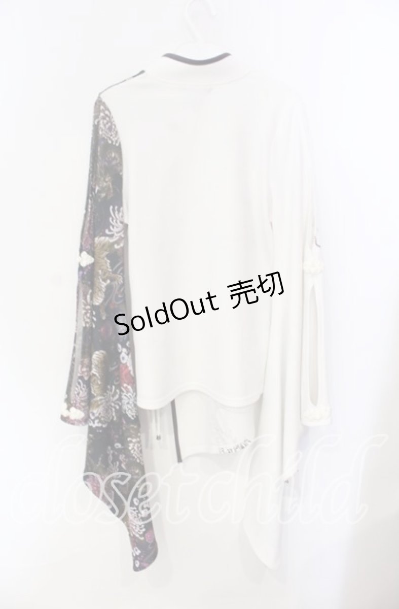 画像3: Qutie Frash / 肩あきチャイナチュニック  ホワイト×パープル O-25-08-25-1010-QU-CO-IG-OS (3)