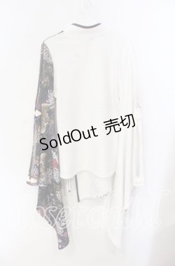 画像3: Qutie Frash / 肩あきチャイナチュニック  ホワイト×パープル O-25-08-25-1010-QU-CO-IG-OS
