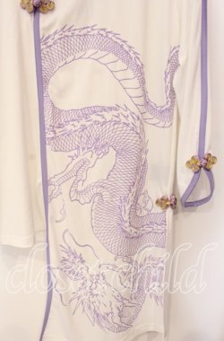 画像2: Qutie Frash / ３店舗限定チャイナカットソー  ホワイト×パープル O-25-08-25-1011-QU-TO-IG-OS