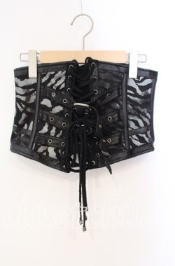 画像1: Qutie Frash / ベルトコルセット  ブラック O-25-08-25-1024-QU-TO-IG-OS