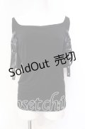 Qutie Frash / 2連ベルトTシャツ  ブラック×パープル O-25-08-25-1003-QU-TO-IG-OS