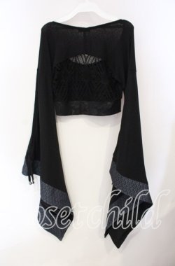 画像2: Qutie Frash / バックメッシュショートトップス  ブラック O-25-08-25-1028-QU-TO-IG-OS