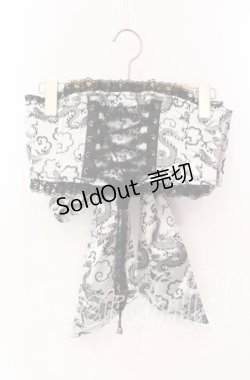 画像1: Qutie Frash / DSリボンコルセット  シルバー×ブラック O-25-08-25-1031-QU-TO-IG-OS