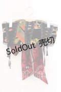 Qutie Frash / ちりめんDSリボンコルセット  ブラック×レッド×オレンジ系 O-25-08-25-1032-QU-TO-IG-OS