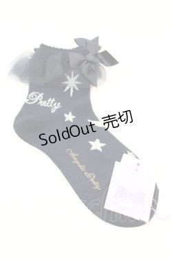 画像1: Angelic Pretty / Misty Skyクルー丈ソックス  ネイビー O-25-08-25-008-AP-ZA-IG-OS
