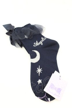 画像2: Angelic Pretty / Misty Skyクルー丈ソックス  ネイビー O-25-08-25-008-AP-ZA-IG-OS