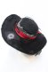 画像2: VII h.NAOTO / Red Ribbon Hat ハット  ブラック×レッド O-25-08-25-011-LO-ZA-IG-OS (2)