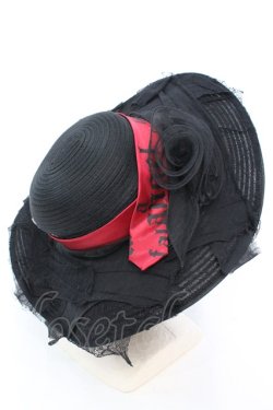 画像3: VII h.NAOTO / Red Ribbon Hat ハット  ブラック×レッド O-25-08-25-011-LO-ZA-IG-OS