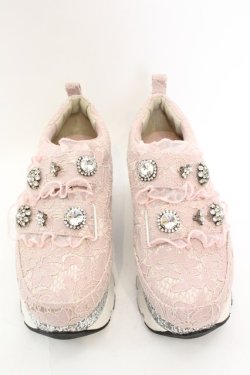 画像1: Swankiss / EV lacy frill shoes スニーカー L ピンク O-25-08-25-014-CA-SH-IG-OS