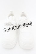 evelyn / 厚底ビジュースニーカー 約24cm シロ O-25-08-25-016-LO-SH-IG-OS