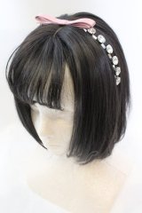 Rojita / ビジュリボンカチューシャ  ピンク O-25-08-25-020-LO-AC-IG-ZT487-F005