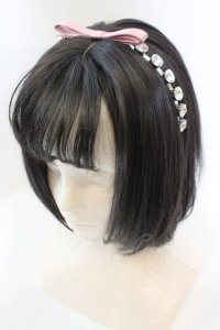 Rojita / ビジュリボンカチューシャ  ピンク O-25-08-25-020-LO-AC-IG-ZT487-F005