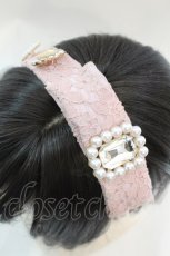 画像2: Swankiss / SX bijou lace カチューシャ  ピンク O-25-08-25-021-CA-AC-IG-ZT487-F005 (2)