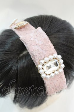 画像2: Swankiss / SX bijou lace カチューシャ  ピンク O-25-08-25-021-CA-AC-IG-OS
