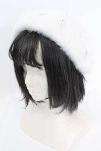 Swankiss / SX crystal snow berret  シロ O-25-08-25-023-CA-AC-IG-ZT500