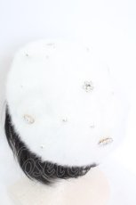 画像2: Swankiss / SX crystal snow berret  シロ O-25-08-25-023-CA-AC-IG-ZT500 (2)