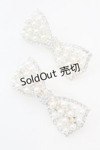 LOLITAその他 / リボンパールバレッタ  シルバー×パール O-25-08-25-024-LO-AC-IG-ZT487-F005