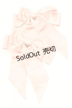 画像1: Innocent World / サテンパールツインリボンクリップ  ピンク O-25-08-25-031-IW-AC-IG-OS