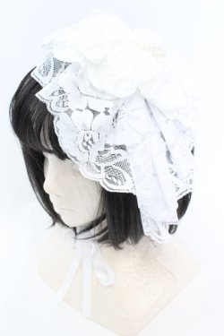画像1: MARBLE / パールバックルドレッシーヘッドドレス  ホワイト O-25-08-25-033-GO-AC-OW-OS